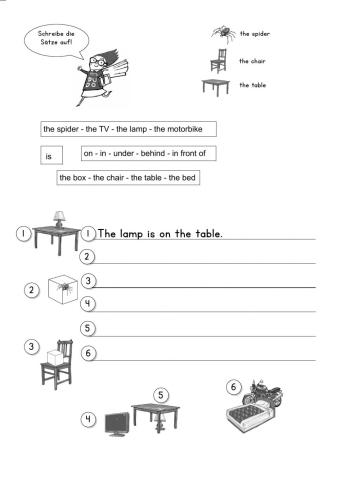 Prepositions of place