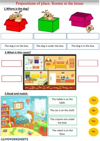 Prepositions of place