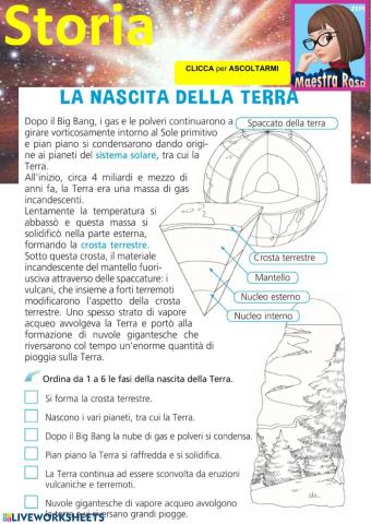 La storia della terra