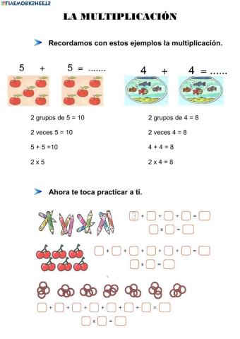 Inicio a la multiplicación