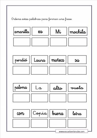 Estructuración de oraciones