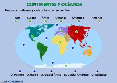 Continentes y océanos