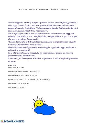 il sole e la nuvola