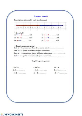 NUMERI RELATIVI