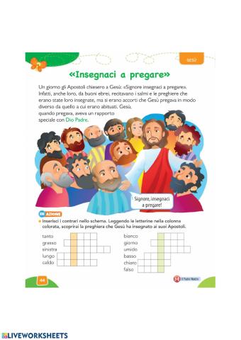 Gesù insegna a pregare