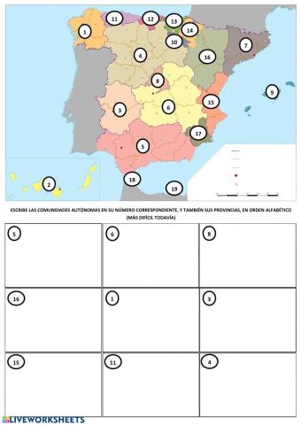 ESPAÑA Y COMUNIDADES AUTONOMAS