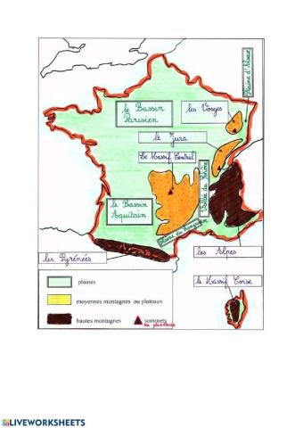 CM1 Géographie: le relief de France