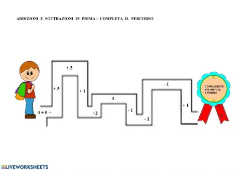 Addizioni e sottrazioni in prima