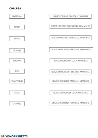 Analisi dei nomi - Collega