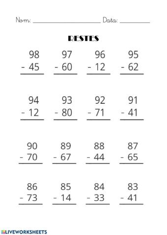 RESTES SENSE PORTAR 1r