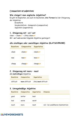 Comparison - Info