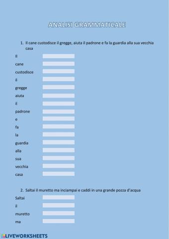 Analisi grammaticale 2