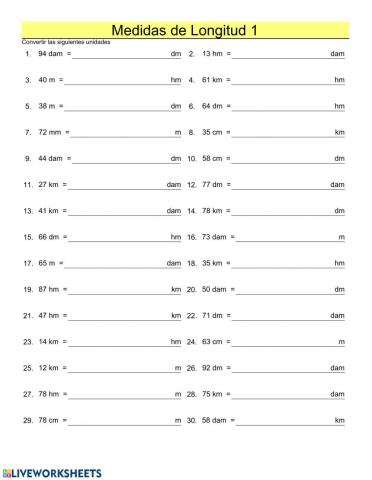 Medidas de Longitud 1