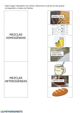 Mezclas homogéneas y heterogéneas