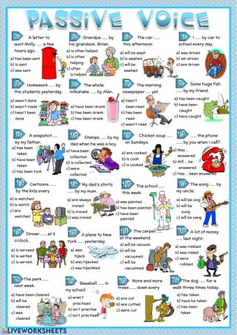 Passive voice - multiple choice