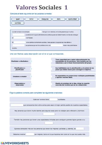 Valores Sociales 1