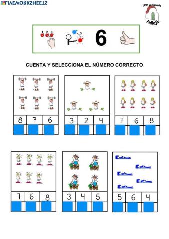 Cuenta y elige el nº correcto 2, semana 20-4