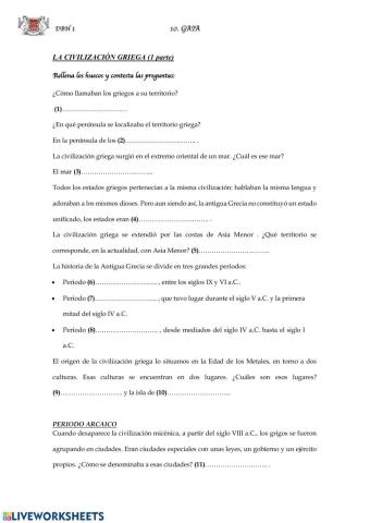 (1 ESO) La civilización griega (1)