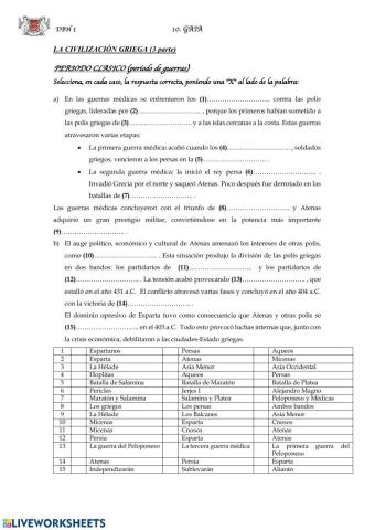 (1 ESO) La civilización griega (3)