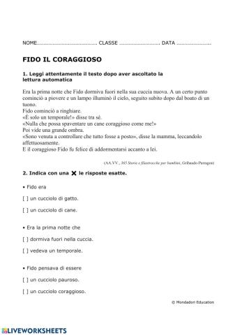 Fido cane coraggioso