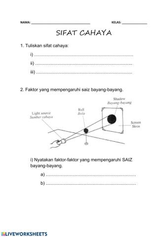 Sifat Cahaya