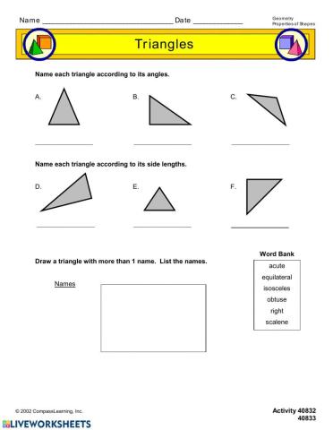 Classify Triangle According to Side Lengths