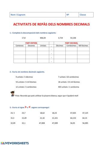 Repàs-Decimals