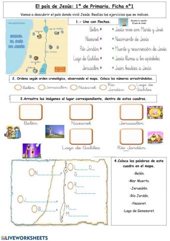 El país de Jesús. 1º de Primaria.