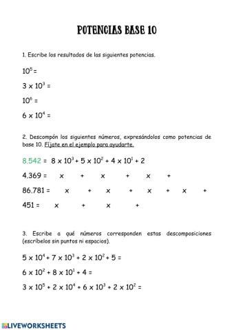 Potencia base 10