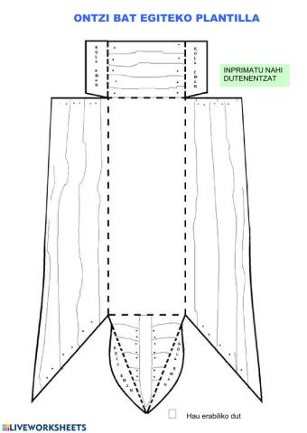 Ontziak egiteko plantilla