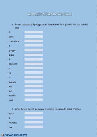 Analisi grammaticale 2-