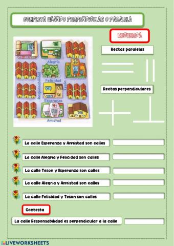 Lineas paralelas y perpendiculares