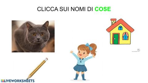 NOMI COSE, ANIMALI, PERSONE