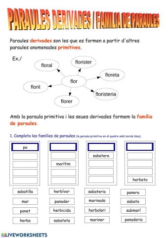 Paraules derivades