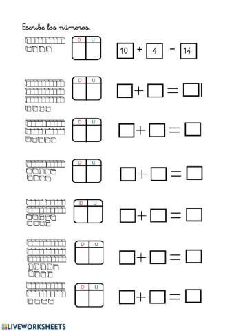 MATEMÁTICAS. DECENAS Y UNIDADES