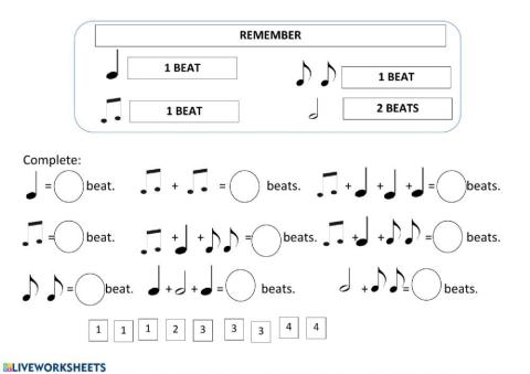 SUMS WITH NOTE VALUES  3º 4º