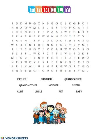 Family wordsearch