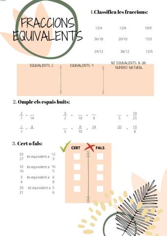 Fraccions equivalents