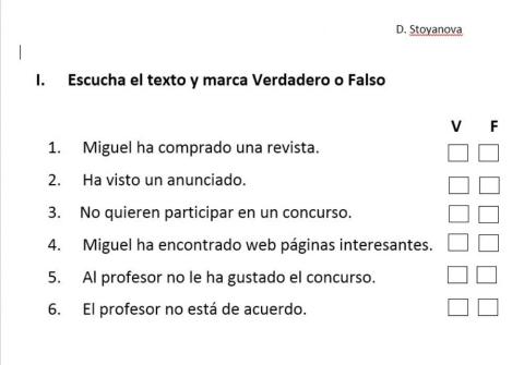 Comprensión auditiva U5