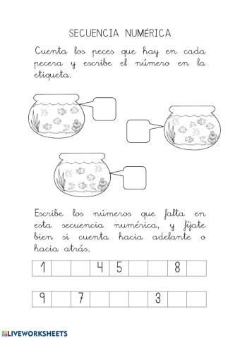 Secuencia numérica 1-9