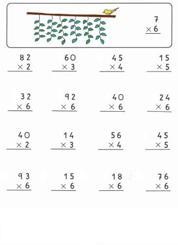 Multiplicaciones con y sin llevadas