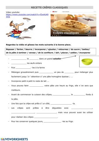 Recette de crêpres