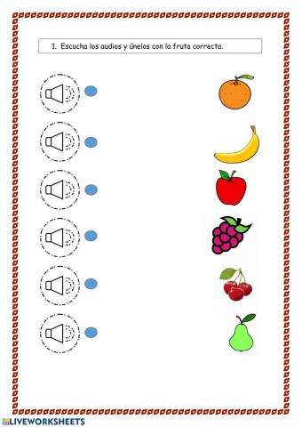 Unir fruta inglés