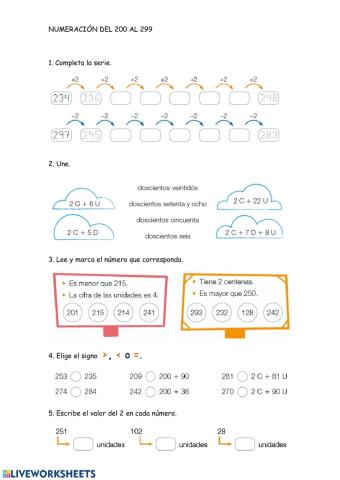 Numeracion 200