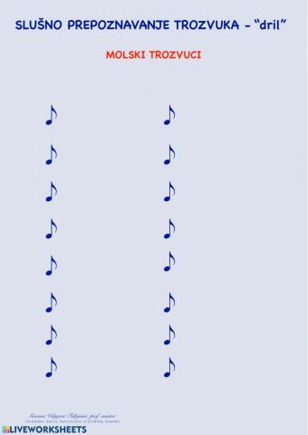 SLUŠNO PREPOZNAVANJE MOLSKIH TROZVUKA