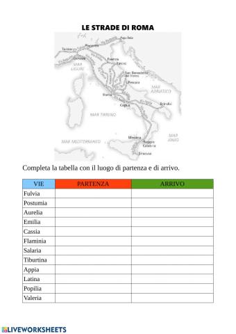 Le strade degli antichi Romani