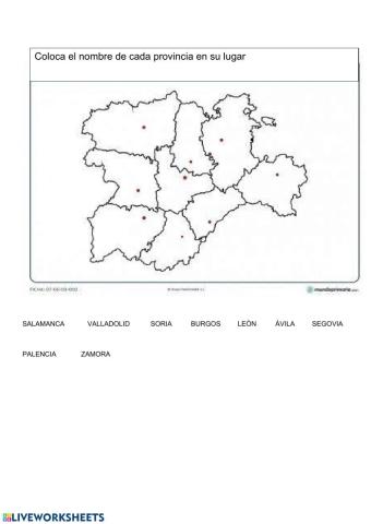 Provincias Castilla y León