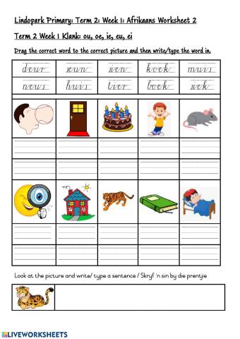 Grade 3: FAL Afrikaans Worksheet 2