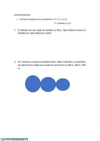 Perímetro de la circunferencia