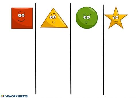 Clasifica las formas geométricas